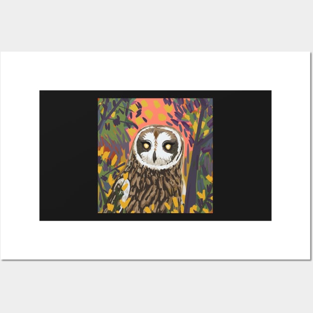 Owl in the bush Wall Art by Adrielle-art